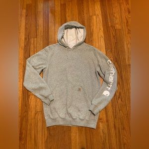 Carhartt Grey and White Hoodie Size Small